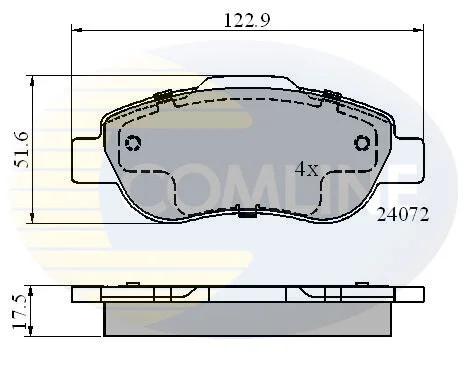 Comline - Гальмівні колодки до дисків COMLINE CBP01600 (фото 1)