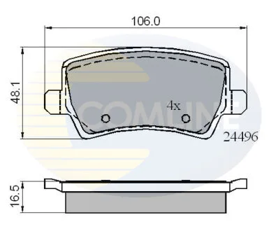 Comline - Гальмівні колодки до дисків COMLINE CBP01613