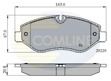 Comline - Гальмівні колодки до дисків COMLINE CBP01616