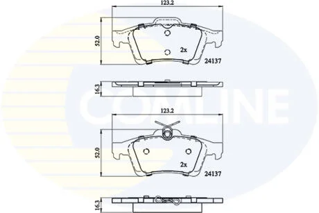 Comline - Гальмівні колодки до дисків COMLINE CBP01629