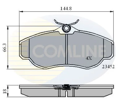 Comline - Гальмівні колодки до дисків COMLINE CBP0162