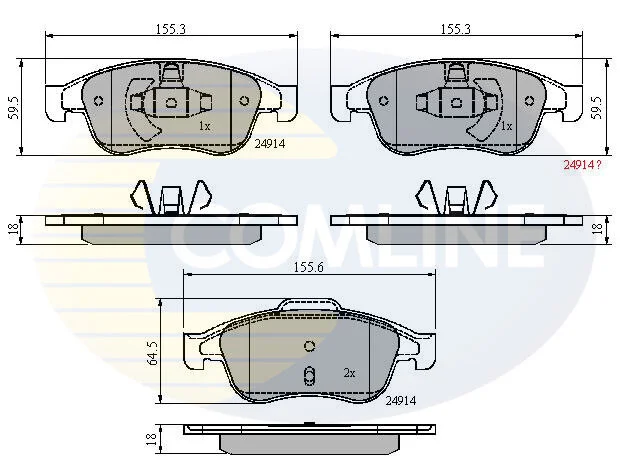 Comline - Гальмівні колодки до дисків COMLINE CBP01677 (фото 1)
