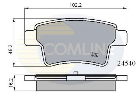- Гальмівні колодки до дисків COMLINE CBP01713
