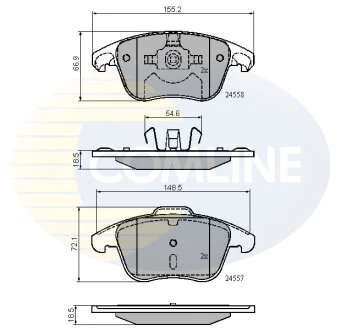 Comline - Гальмівні колодки до дисків COMLINE CBP01720