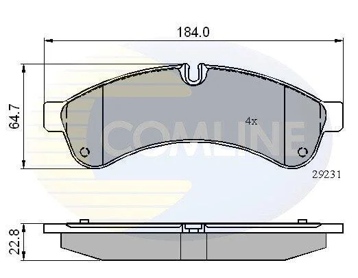 Comline - Гальмівні колодки до дисків COMLINE CBP01727 (фото 1)