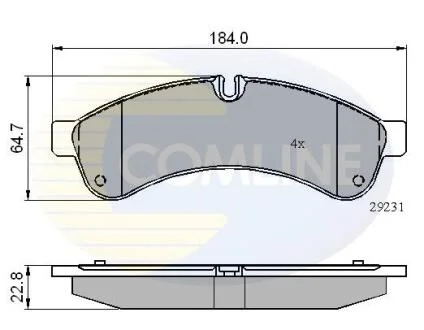 Comline - Гальмівні колодки до дисків COMLINE CBP01727