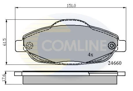 Comline - Гальмівні колодки до дисків COMLINE CBP01765