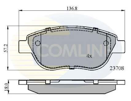 Comline - Гальмівні колодки до дисків COMLINE CBP01783