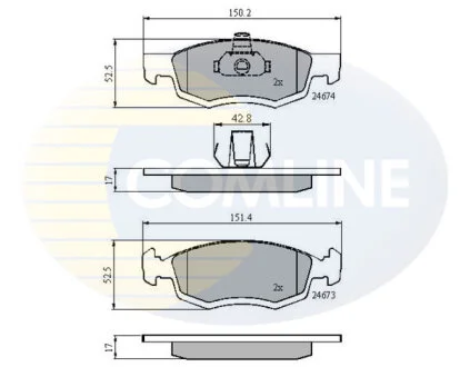 Comline - Гальмівні колодки до дисків COMLINE CBP01791