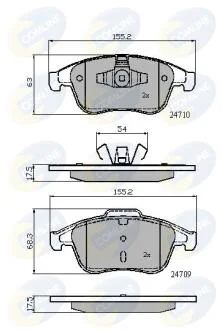 Comline - Гальмівні колодки до дисків COMLINE CBP02001