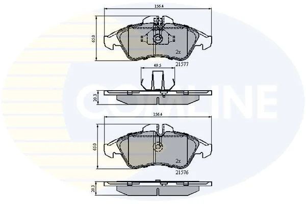 Comline - Гальмівні колодки до дисків COMLINE CBP0212 (фото 1)