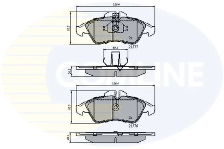 Comline - Гальмівні колодки до дисків COMLINE CBP0212