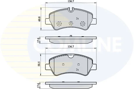 Comline - Гальмівні колодки до дисків COMLINE CBP02143