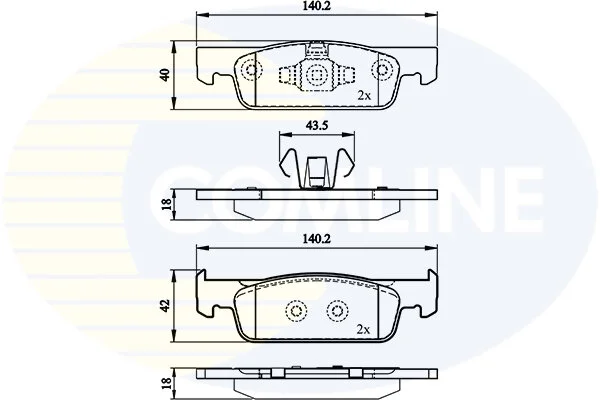Comline - Гальмівні колодки до дисків COMLINE CBP02144 (фото 1)