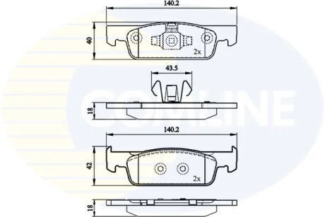 Comline - Гальмівні колодки до дисків COMLINE CBP02144