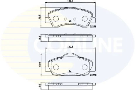 Comline - Гальмівні колодки до дисків COMLINE CBP02199
