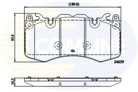 Comline - Гальмівні колодки до дисків COMLINE CBP02211
