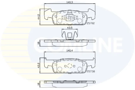 Comline - Гальмівні колодки до дисків COMLINE CBP02223