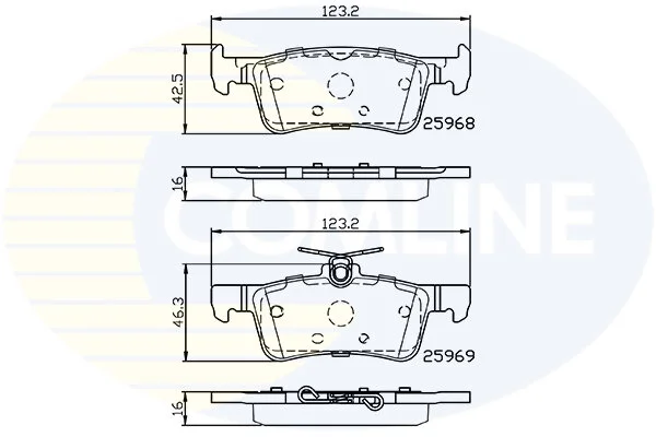 Comline - Гальмівні колодки до дисків COMLINE CBP02233 (фото 1)