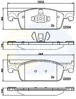 Comline - Гальмівні колодки до дисків COMLINE CBP02316