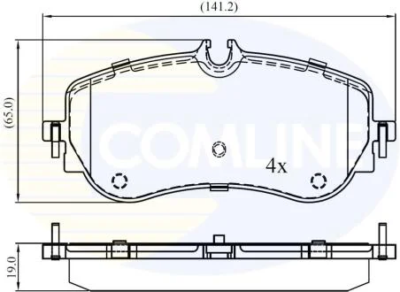 Comline - Гальмівні колодки до дисків COMLINE CBP02387