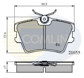 Comline - Гальмівні колодки до дисків COMLINE CBP0272