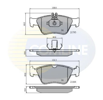 Comline - Гальмівні колодки до дисків COMLINE CBP0274