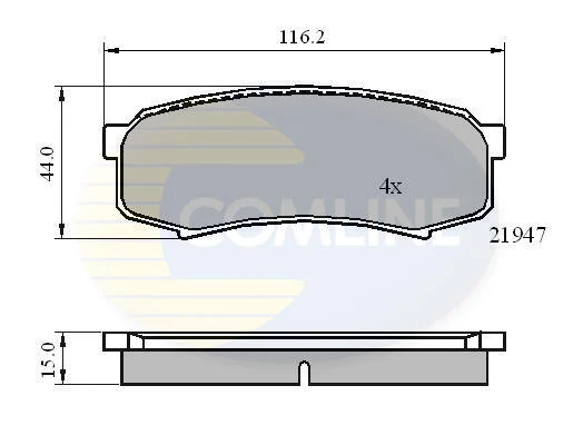 Comline - Гальмівні колодки до дисків COMLINE CBP0404 (фото 1)