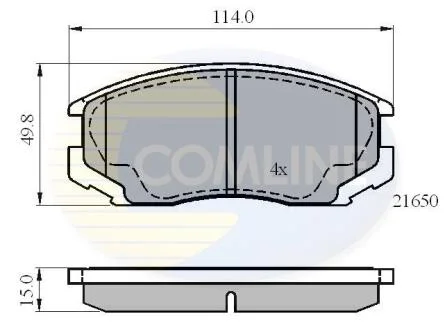 Comline - Гальмівні колодки до дисків COMLINE CBP0415