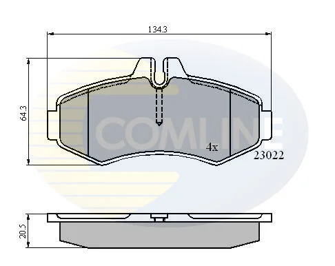 Comline - Гальмівні колодки до дисків COMLINE CBP0480 (фото 1)