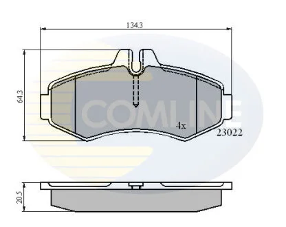 Comline - Гальмівні колодки до дисків COMLINE CBP0480