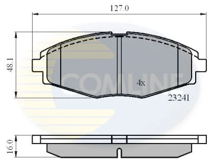Comline - Гальмівні колодки до дисків COMLINE CBP0486