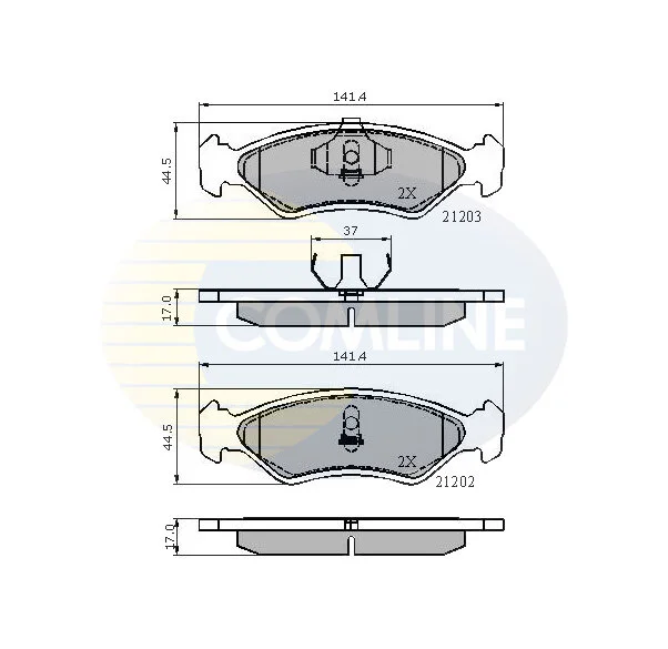 Comline - Гальмівні колодки до дисків COMLINE CBP0502 (фото 1)