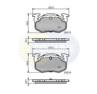 Comline - Гальмівні колодки до дисків COMLINE CBP0522