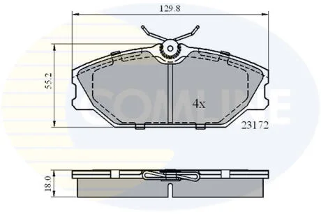 Comline - Гальмівні колодки до дисків COMLINE CBP0526
