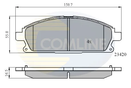 Comline - Гальмівні колодки до дисків COMLINE CBP0591