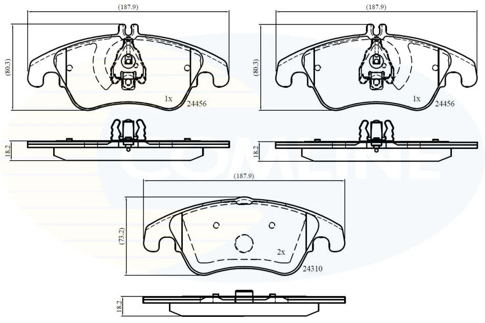 Comline - Гальмівні колодки до дисків COMLINE CBP06037 (фото 1)