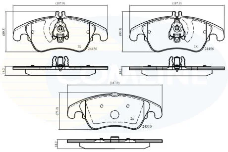 Comline - Гальмівні колодки до дисків COMLINE CBP06037