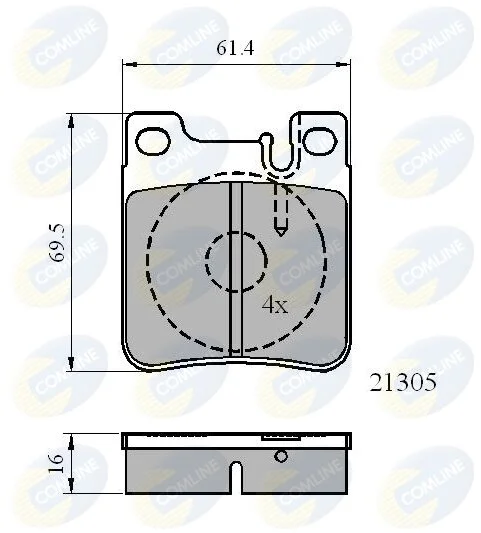 Comline - Гальмівні колодки до дисків COMLINE CBP0702 (фото 1)