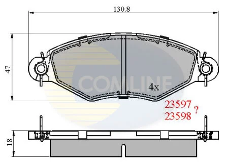 Comline - Гальмівні колодки до дисків COMLINE CBP0704