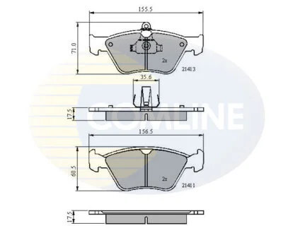 Comline - Гальмівні колодки до дисків COMLINE CBP0738