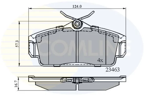 Comline - Гальмівні колодки до дисків COMLINE CBP0740