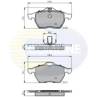 Comline - Гальмівні колодки до дисків COMLINE CBP0749