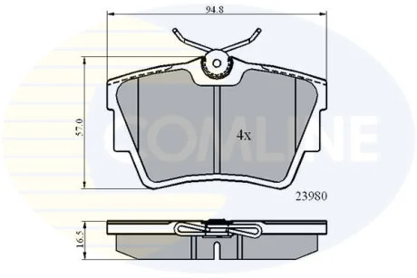 Comline - Гальмівні колодки до дисків COMLINE CBP0874