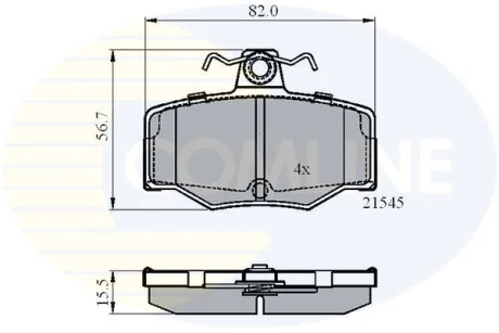 Comline - Гальмівні колодки до дисків COMLINE CBP0878