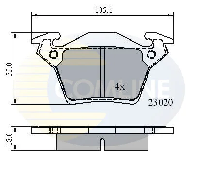 Comline - Гальмівні колодки до дисків COMLINE CBP0888 (фото 1)
