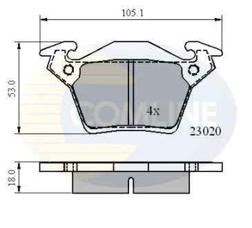Comline - Гальмівні колодки до дисків COMLINE CBP0888