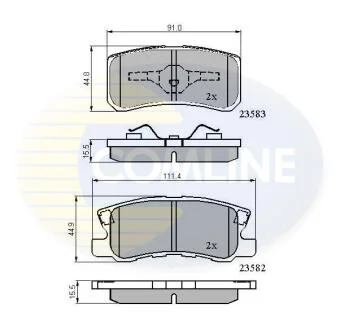 Comline - Гальмівні колодки до дисків COMLINE CBP0905