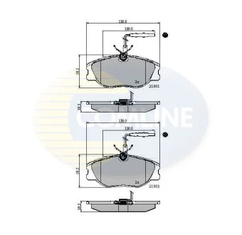 Comline - Гальмівні колодки до дисків COMLINE CBP11001