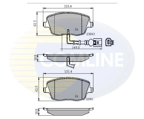 Comline - Гальмівні колодки до дисків COMLINE CBP11147 (фото 1)